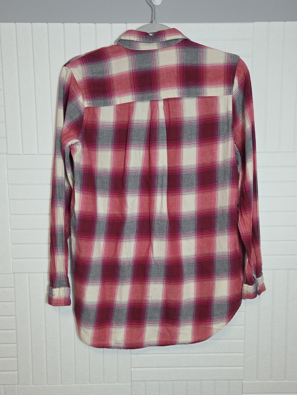 GAP 100% Cotton Boyfriend Fit Pink Flannel Shirt Size S - Picture 5 of 9